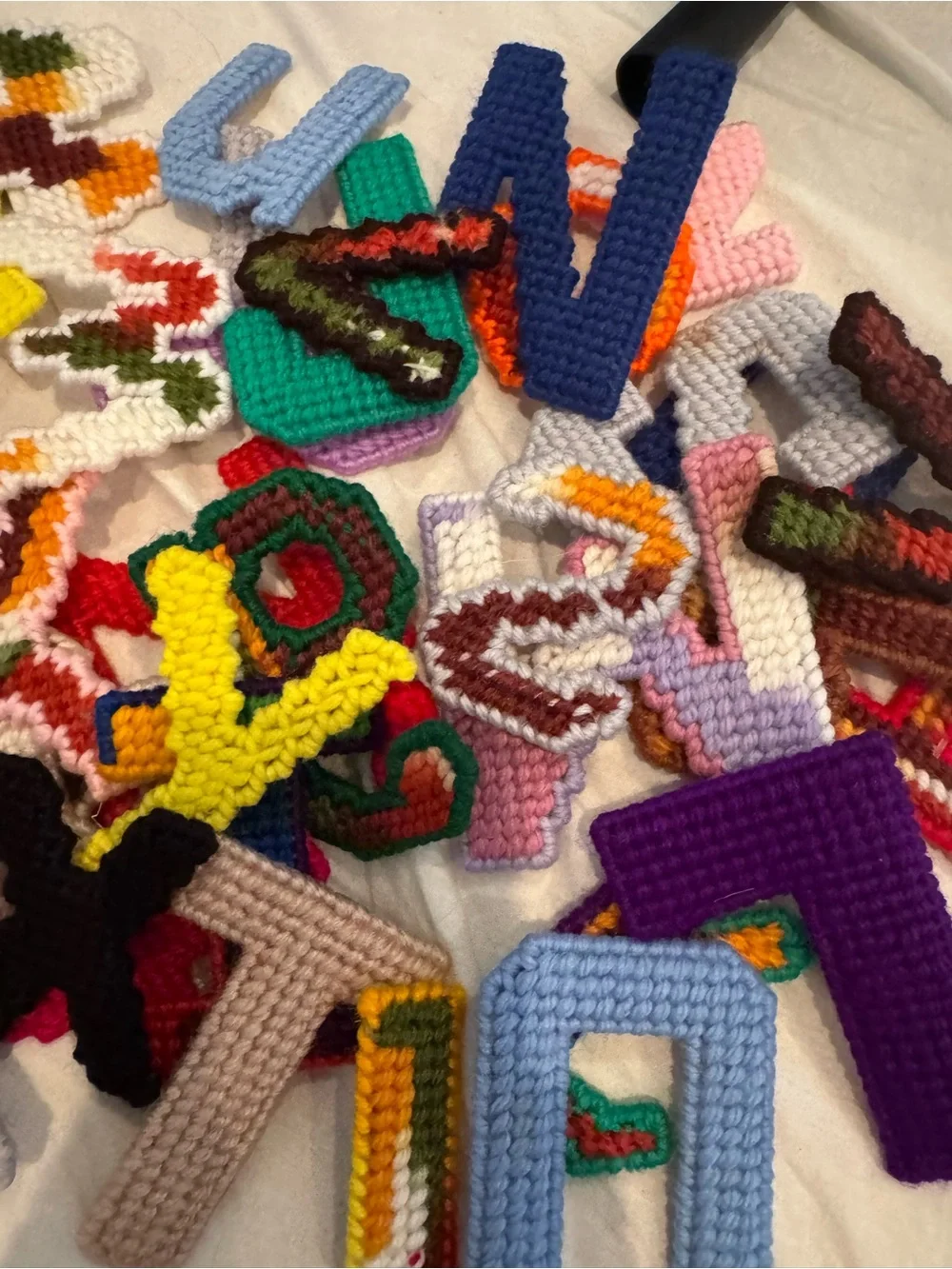 Handmade Colorful Crochet Alphabet Letters - Kids Toys